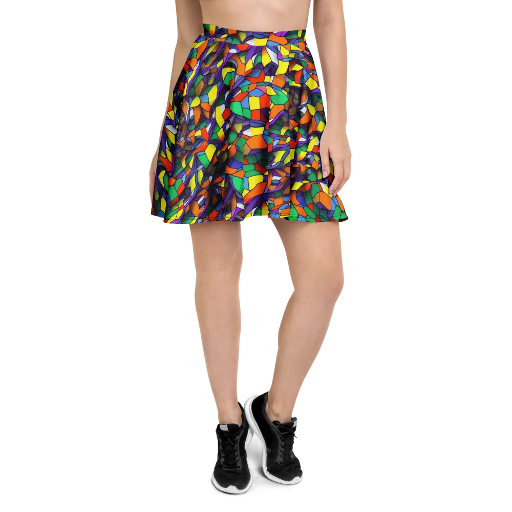 Stained Spectrum on Skater Skirt — Front