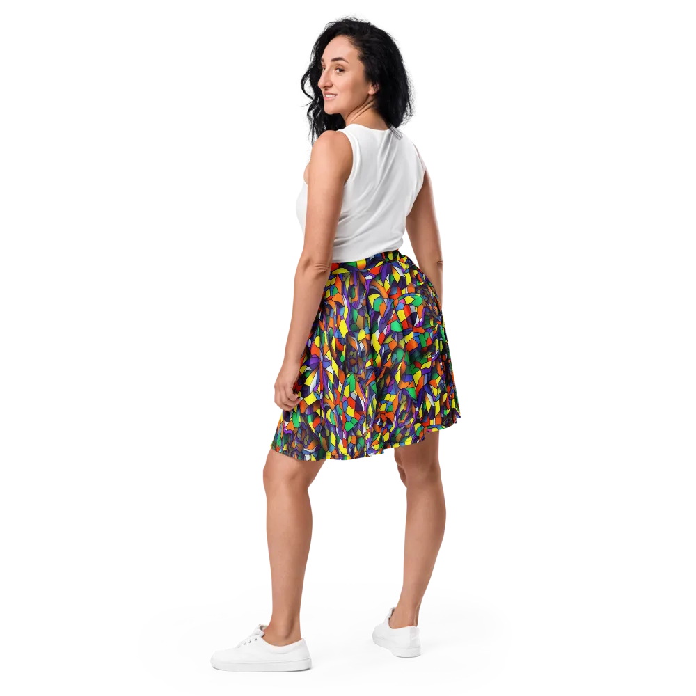 Stained Spectrum on Skater Skirt — Back