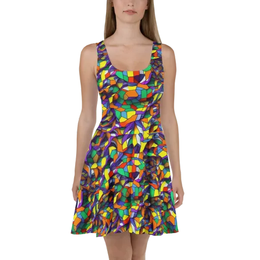 Stained Spectrum on a Skater Dress