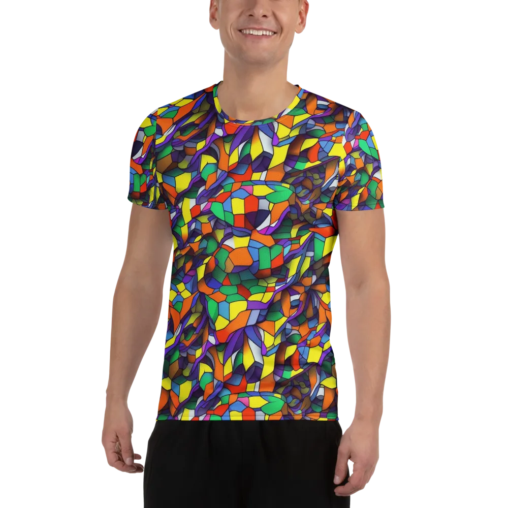 Stained Spectrum on Men's Athletic T-Shirt — Front