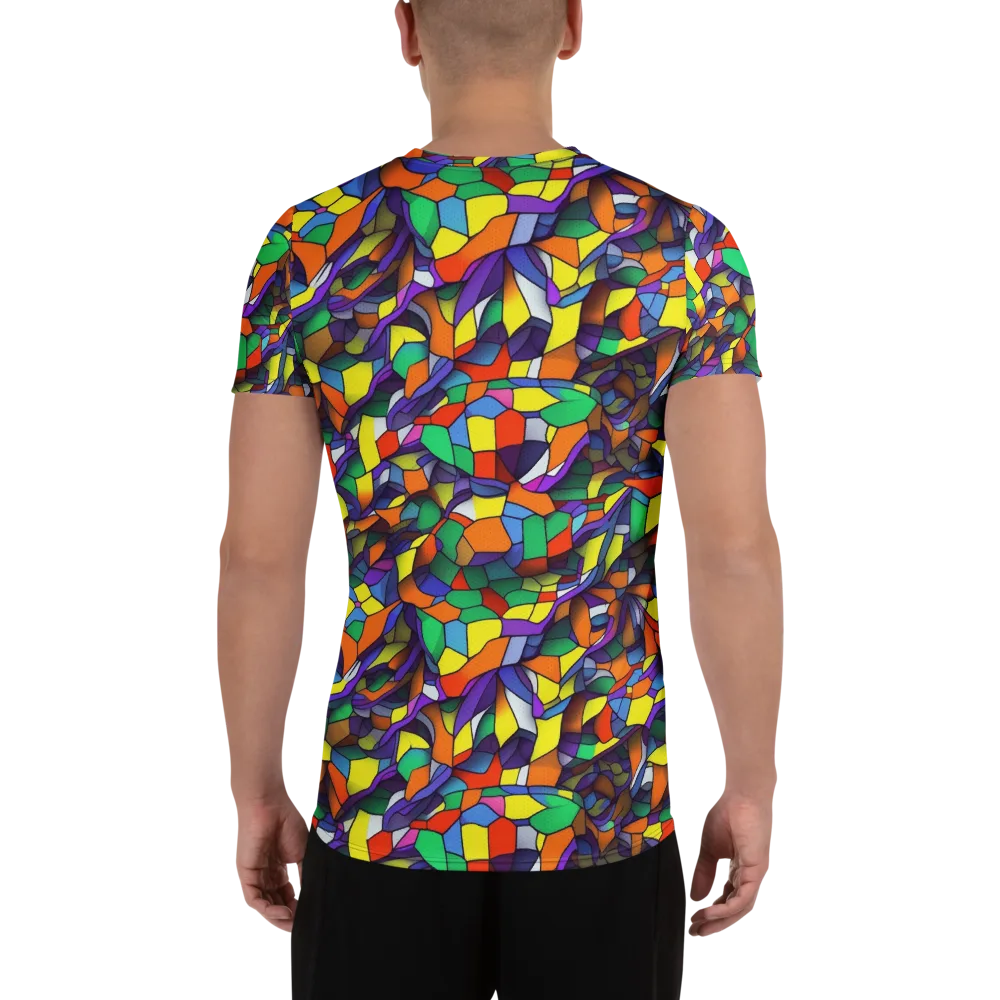 Stained Spectrum on Men's Athletic T-Shirt — Back