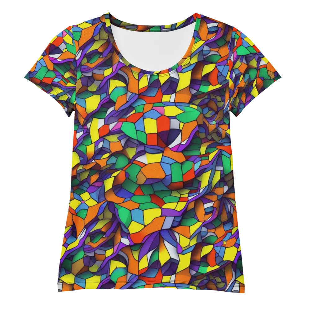 Stained Spectrum on Women's Athletic T-Shirt — Front