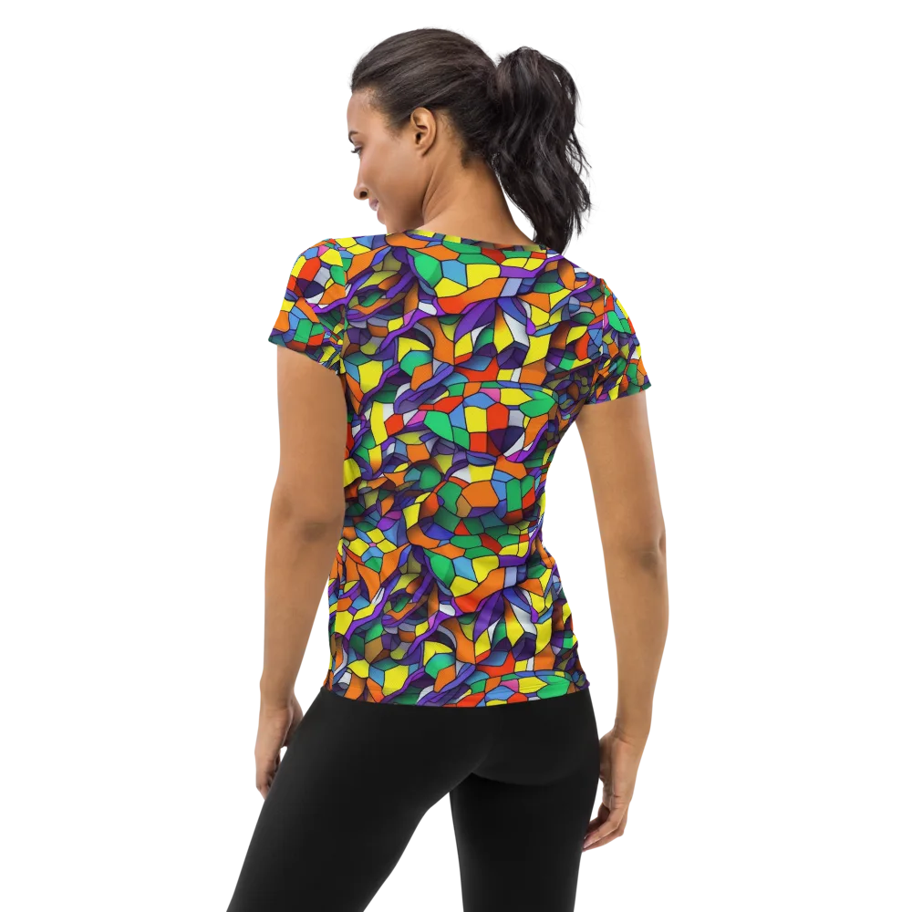 Stained Spectrum on Women's Athletic T-Shirt — Back