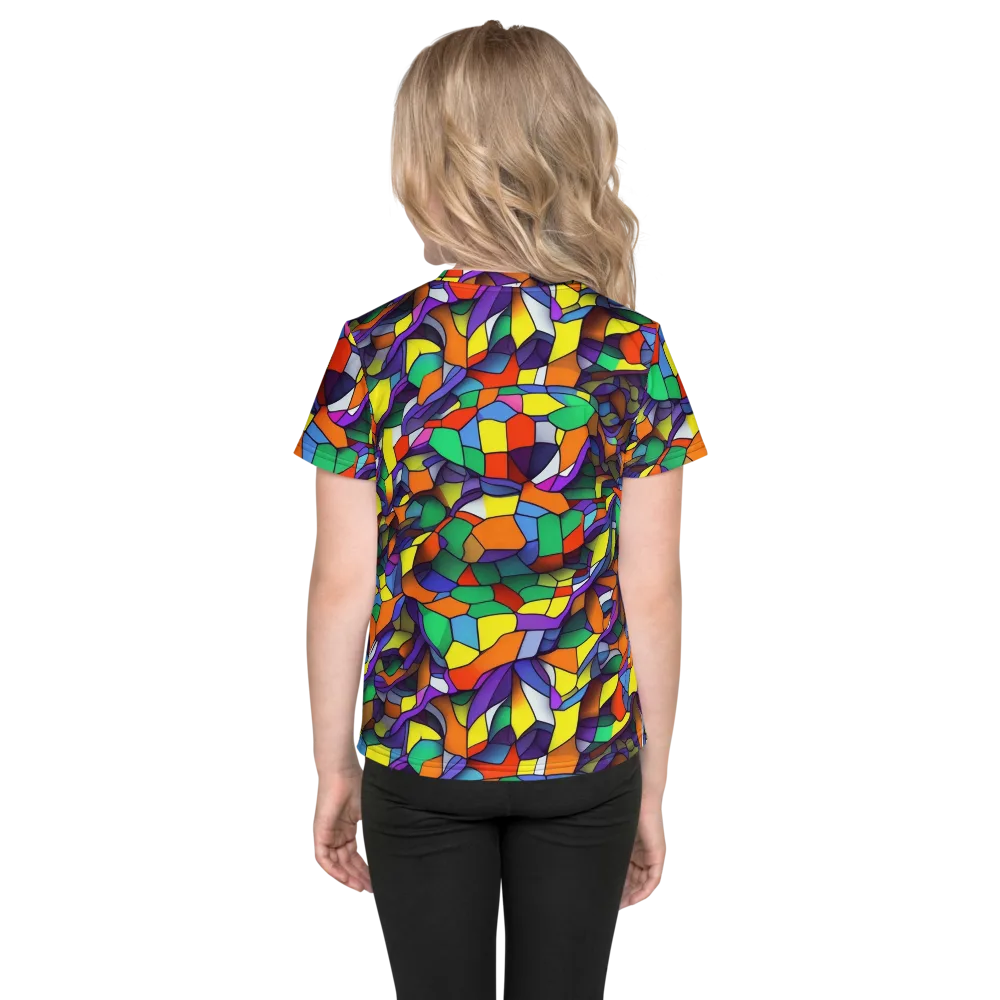 Stained Spectrum on Kids Crew Neck T-Shirt — Back