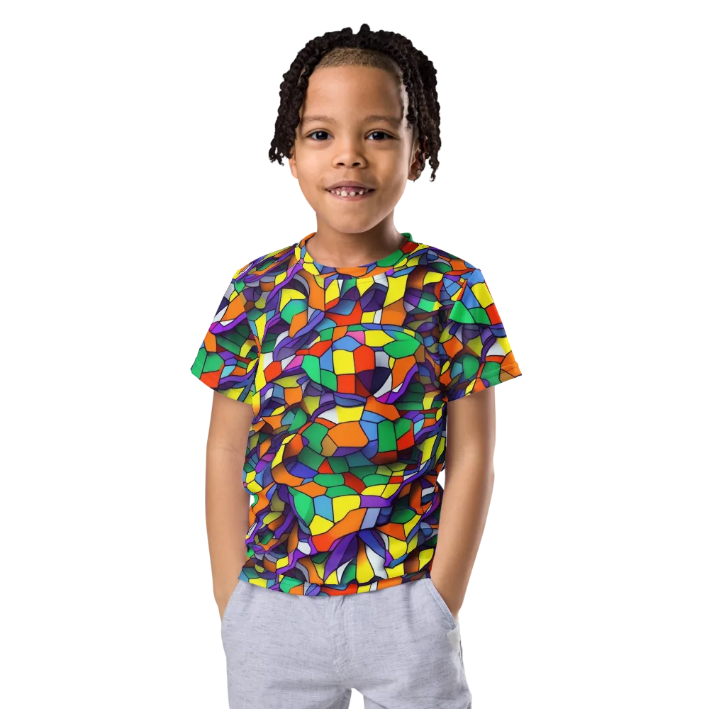 Stained Spectrum on Kids Crew Neck T-Shirt — Front