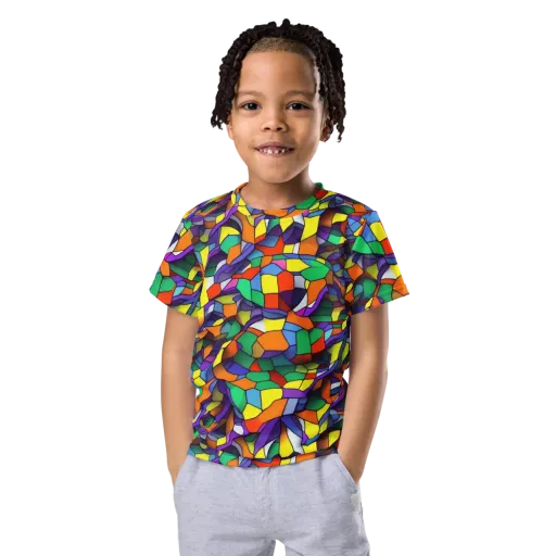 Stained Spectrum on a Kids Crew Neck T-Shirt