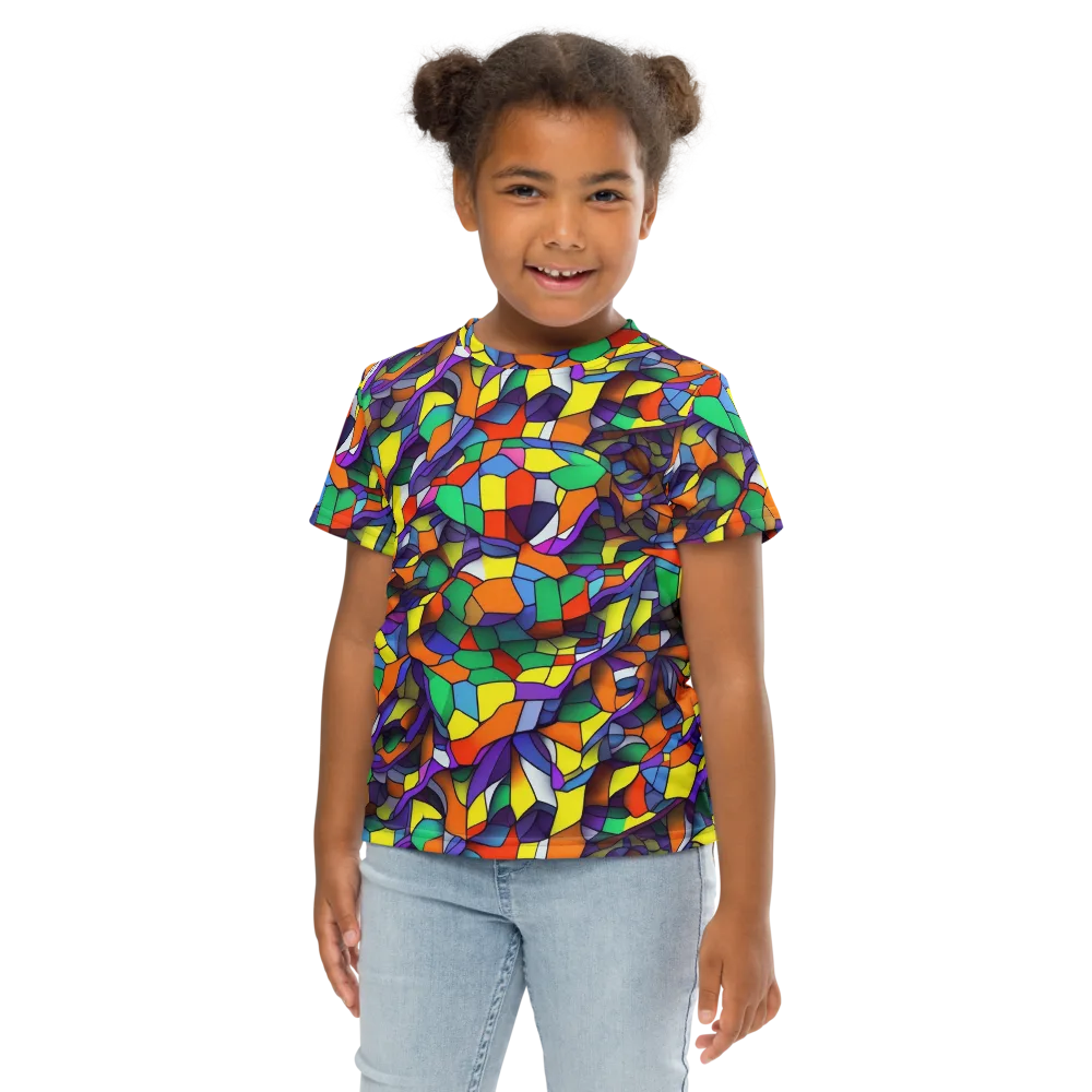 Stained Spectrum on Kids Crew Neck T-Shirt — Front