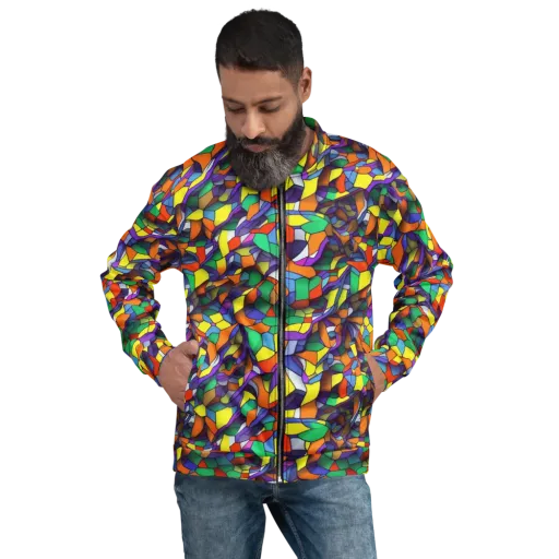 Stained Spectrum on a Bomber Jacket