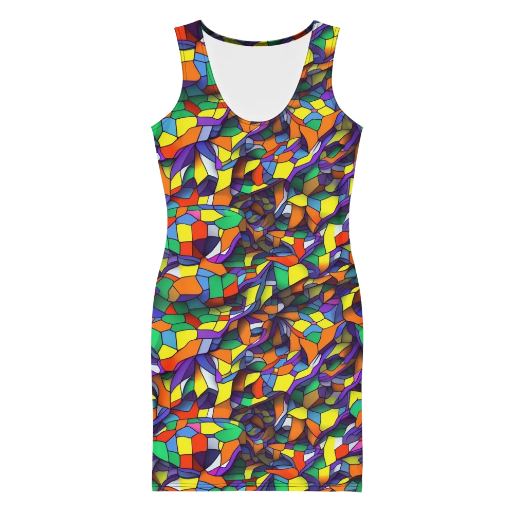 Stained Spectrum on Bodycon Dress — Front