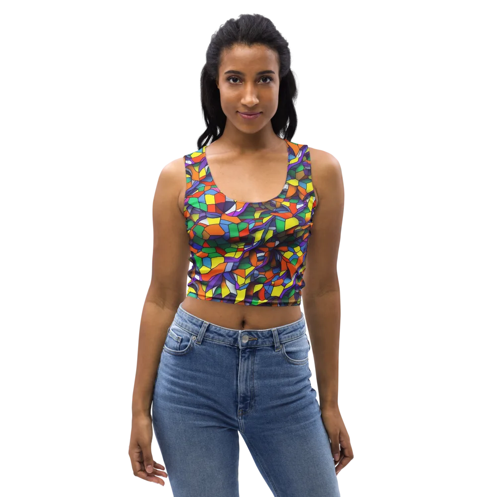 Stained Spectrum on Crop Top — Front