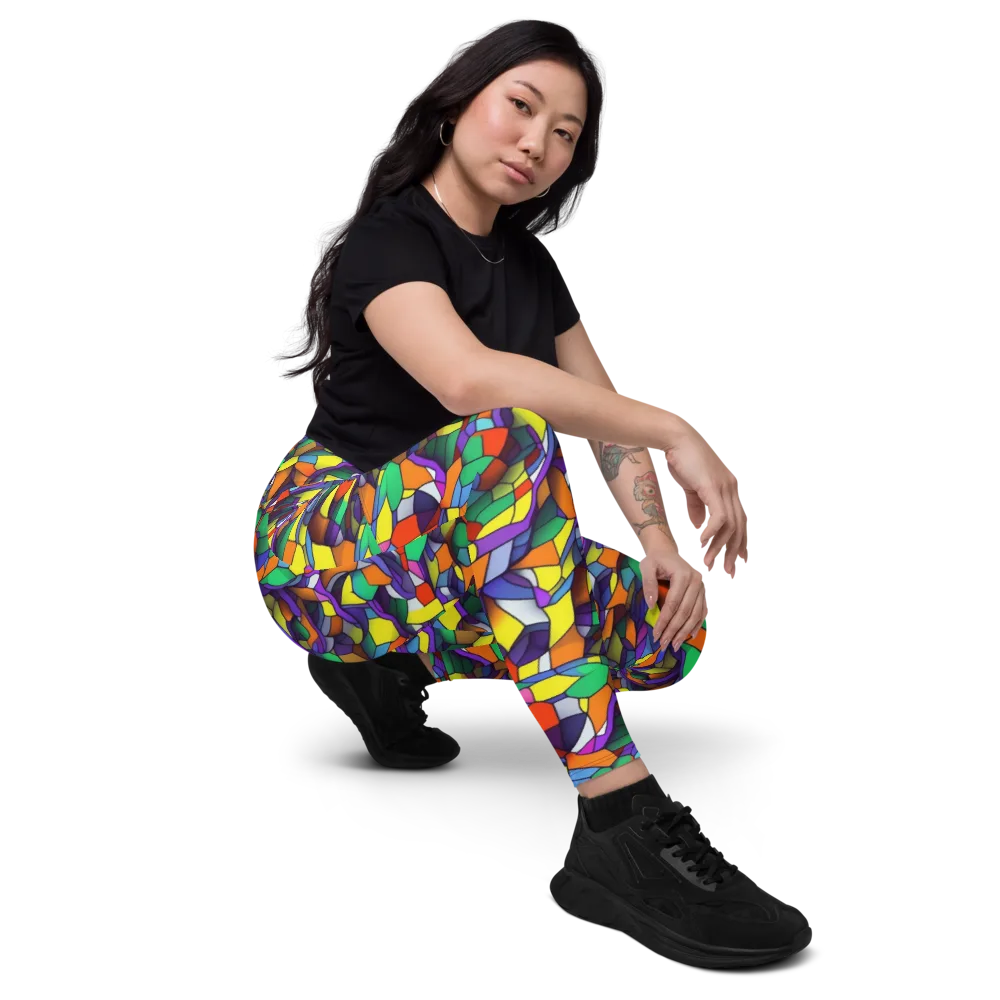 Stained Spectrum on Leggings with Pockets — Right Front