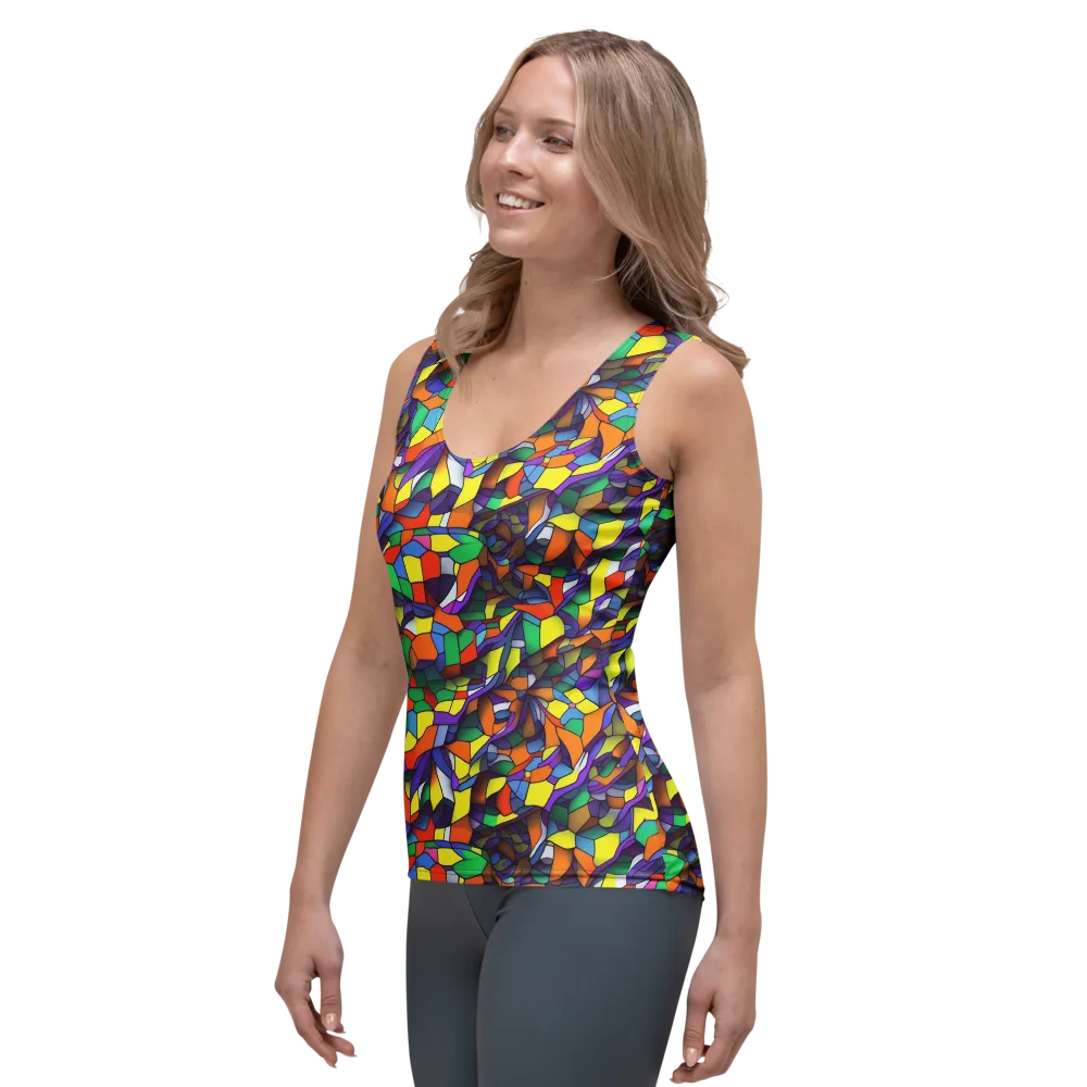 Stained Spectrum on Women's Tank Top — Left Front