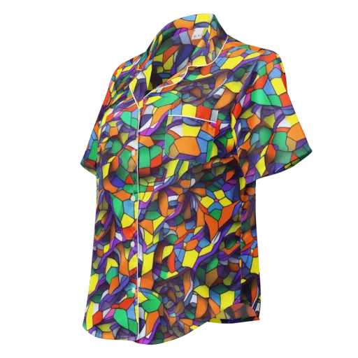 Stained Spectrum on a Women's Short Sleeve Pajama Top