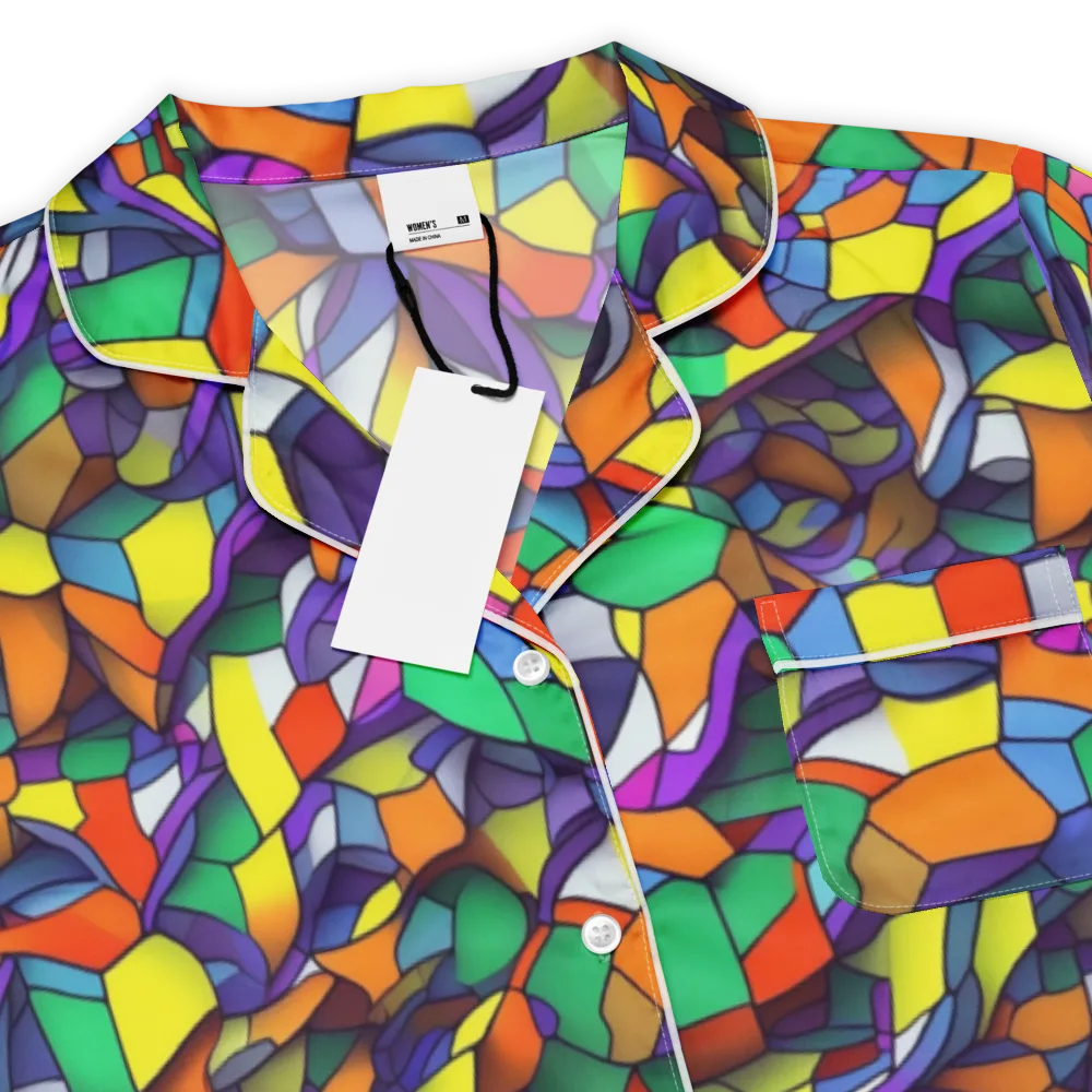 Stained Spectrum on Women's Short Sleeve Pajama Top — Product details