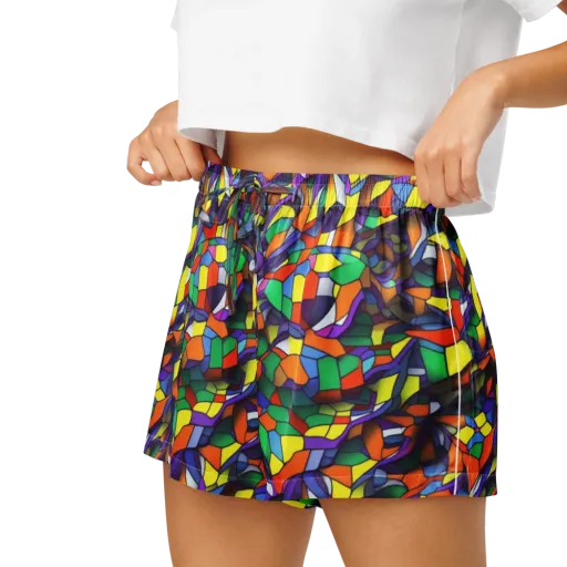 Stained Spectrum on a Women's Pajama Shorts