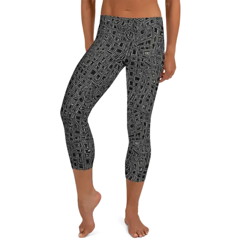 Noir Matrix on a Capri Leggings