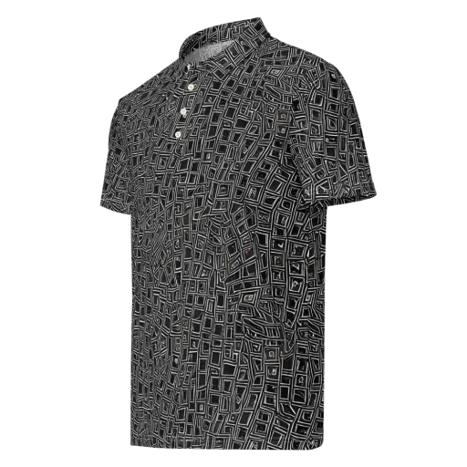 Noir Matrix on a Men's Slim Fit Polo Shirt