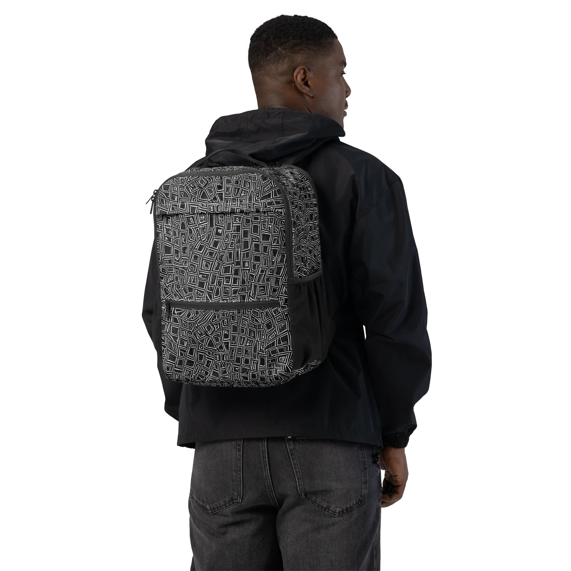 Noir Matrix on Utility Backpack — Back