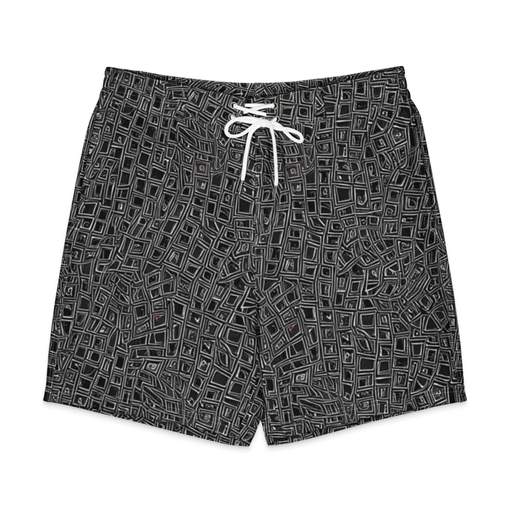 Noir Matrix on Men's Board Shorts — Front