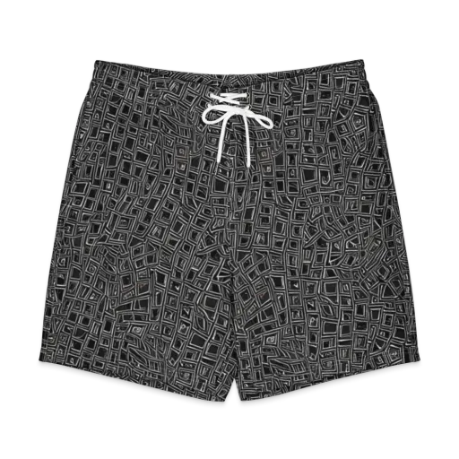 Noir Matrix on a Men's Board Shorts