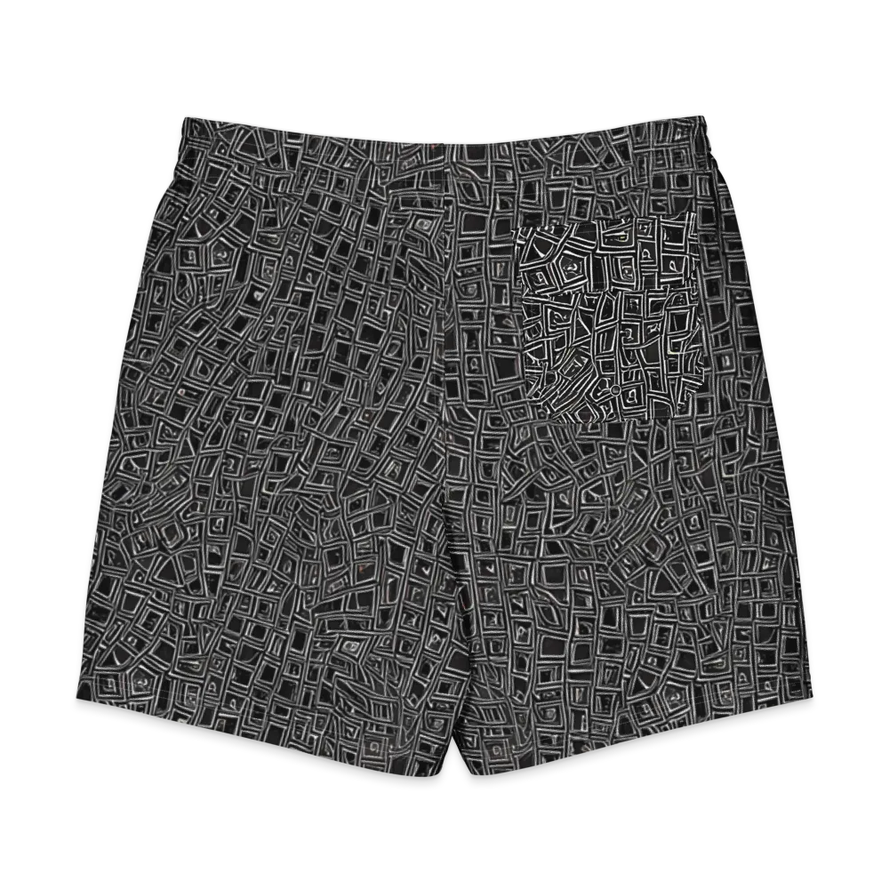 Noir Matrix on Men's Board Shorts — Back