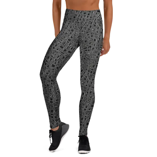 Noir Matrix on a Yoga Leggings