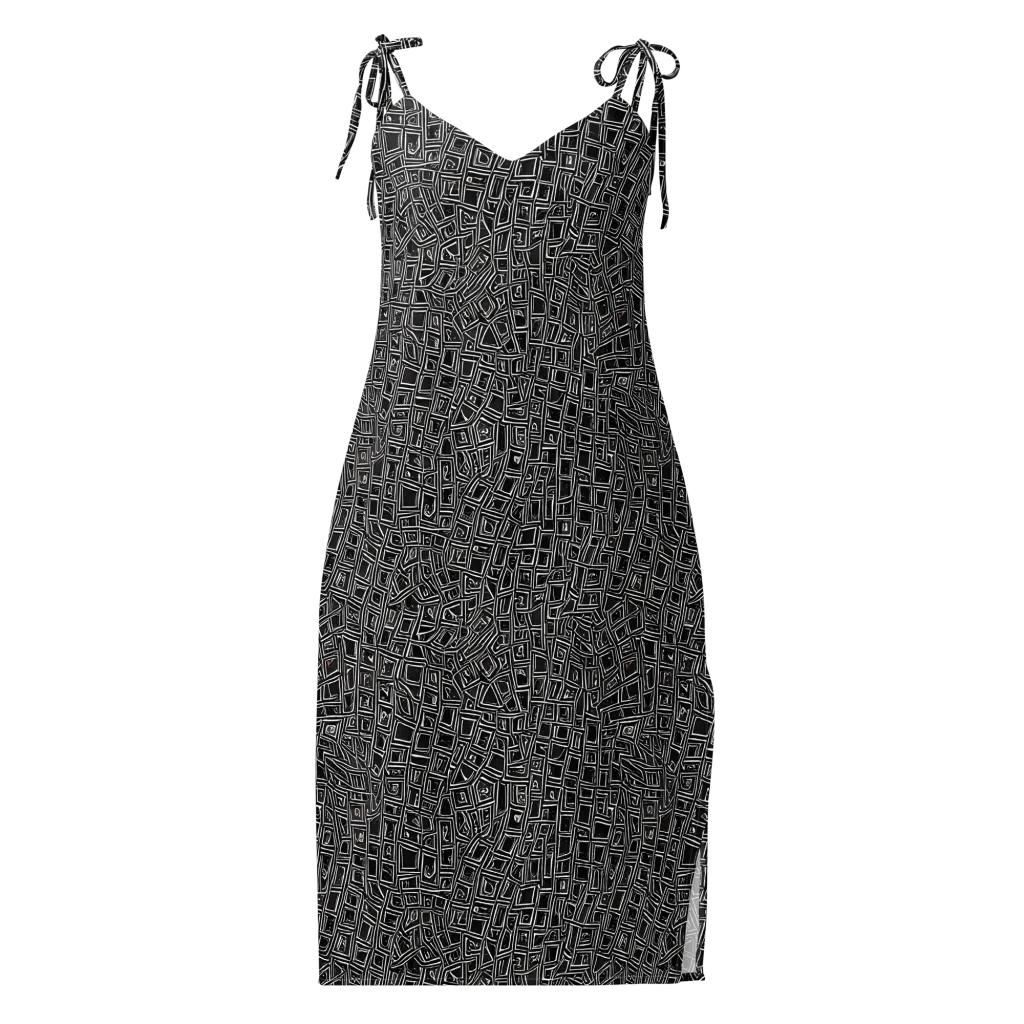 Noir Matrix on Slip Dress — Front
