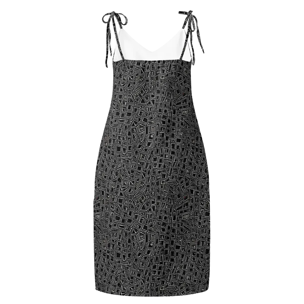 Noir Matrix on Slip Dress — Back