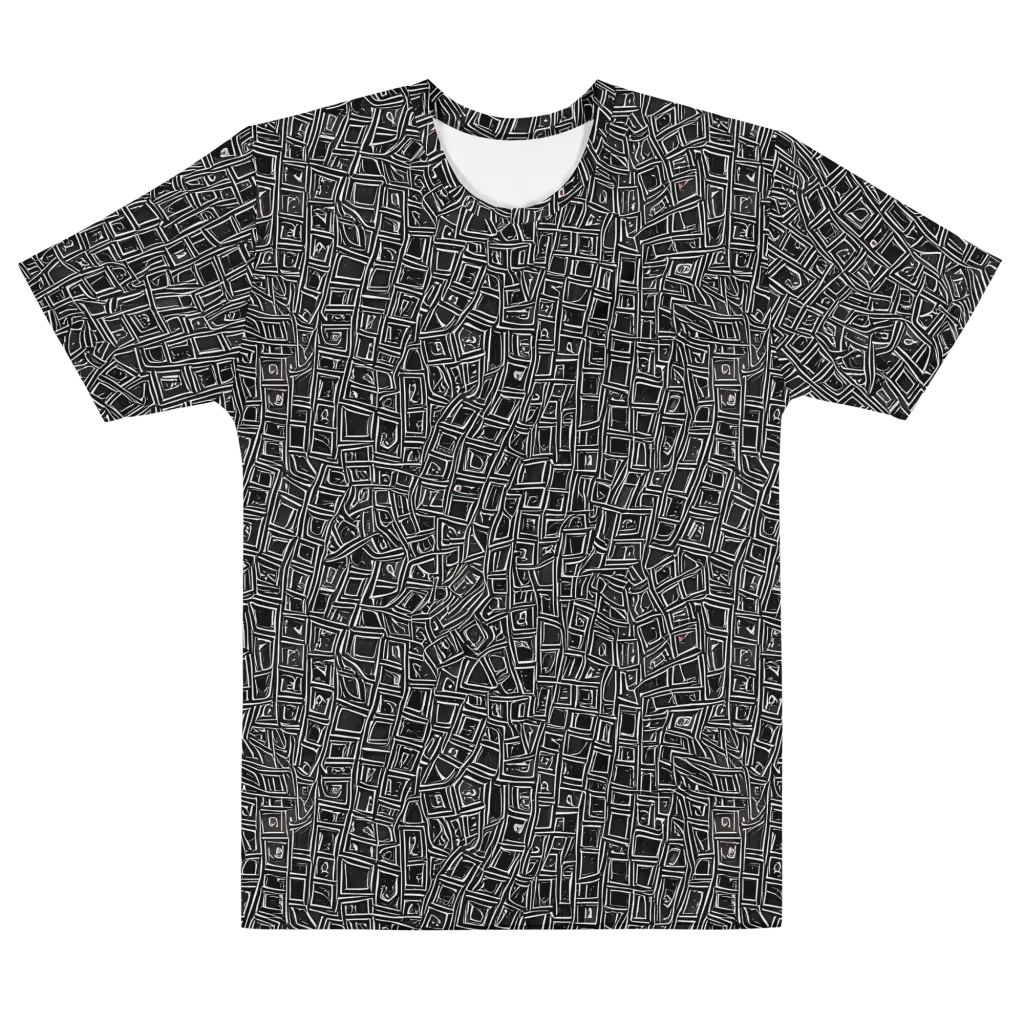 Noir Matrix on Men's Cotton Crew Neck T-Shirt — Front