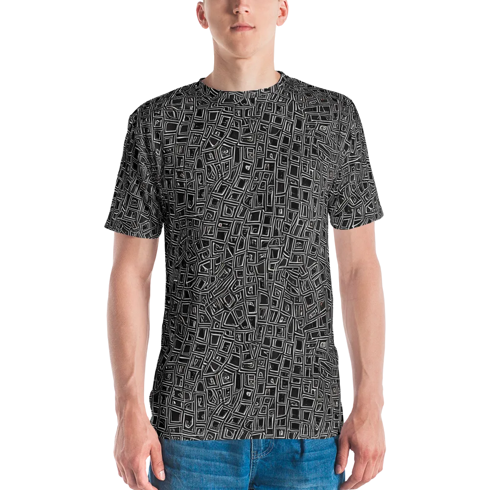 Noir Matrix on Men's Crew Neck T-Shirt — Front