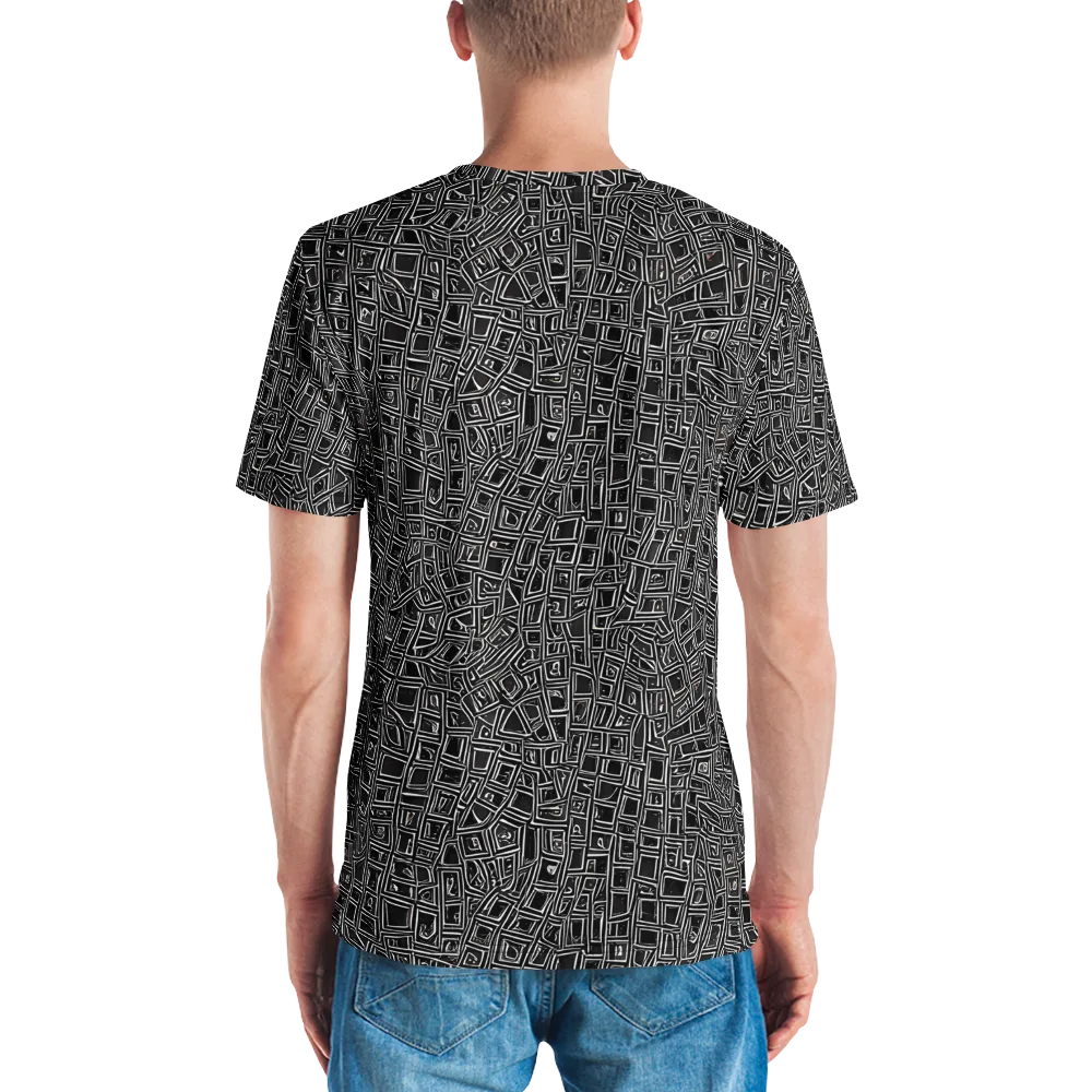Noir Matrix on Men's Crew Neck T-Shirt — Back