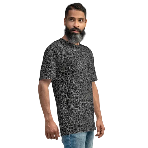 Noir Matrix on a Men's Crew Neck T-Shirt