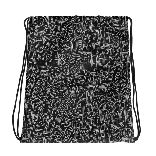 Noir Matrix on a Drawstring Bag