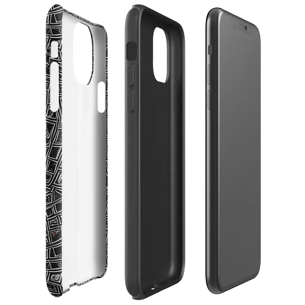 Noir Matrix on Tough Case for iPhone® — Right