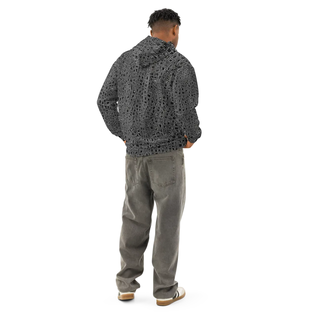 Noir Matrix on Cotton Hoodie — Back