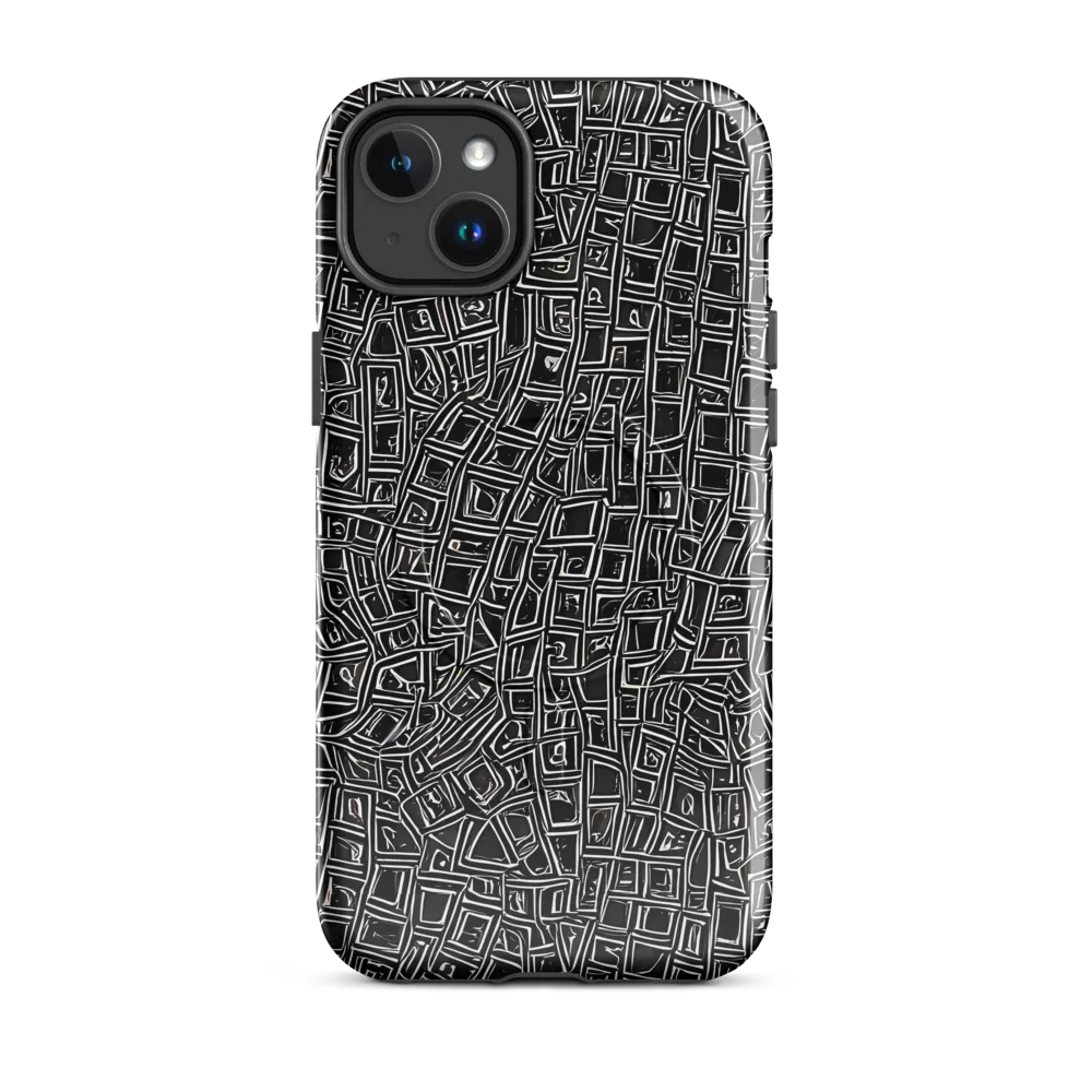 Noir Matrix on MagSafe Tough Case for iPhone® — Front