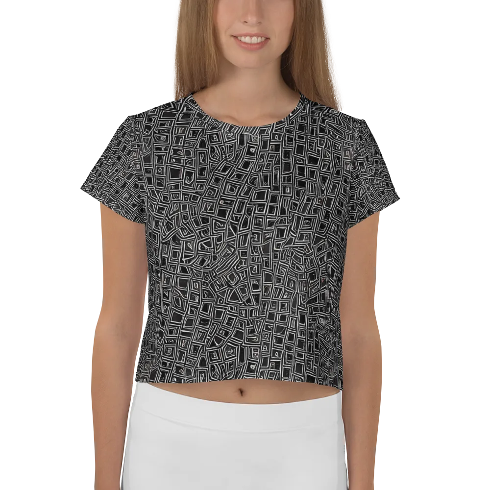 Noir Matrix on Crop Tee — Front