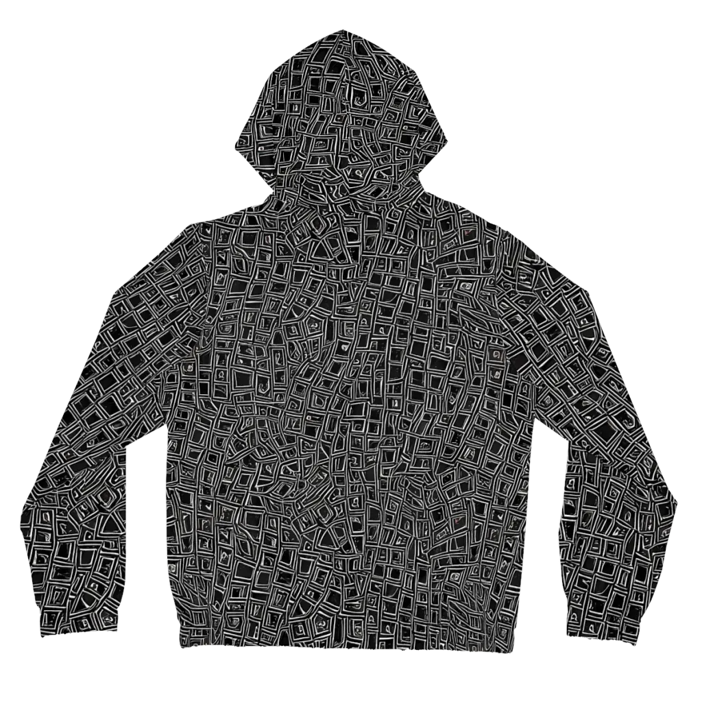 Noir Matrix on Women's Full-Zip Hoodie — Back