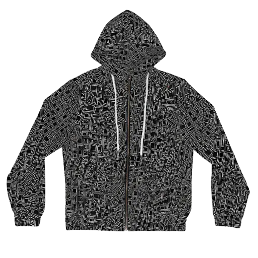 Noir Matrix on a Women's Full-Zip Hoodie