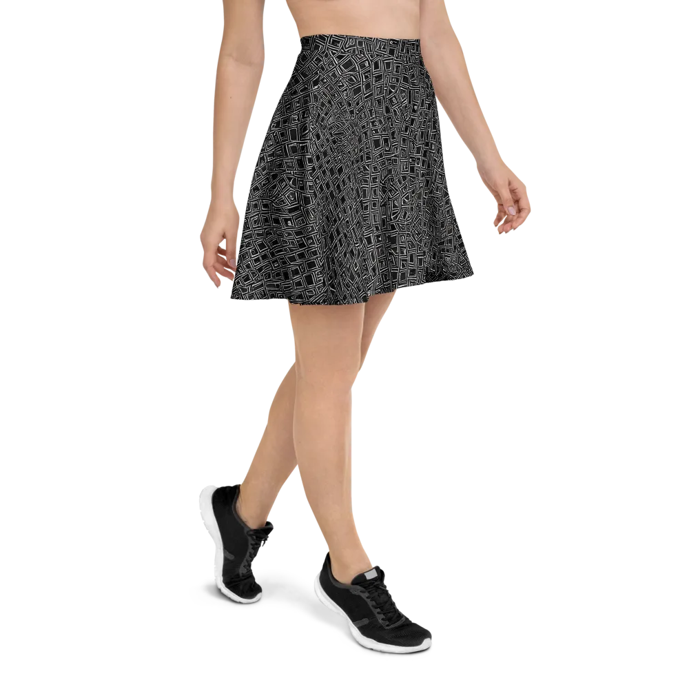Noir Matrix on Skater Skirt — Right