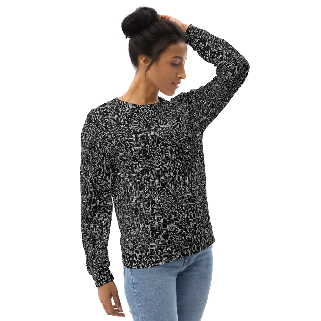 Noir Matrix on Sweatshirt — Right Front