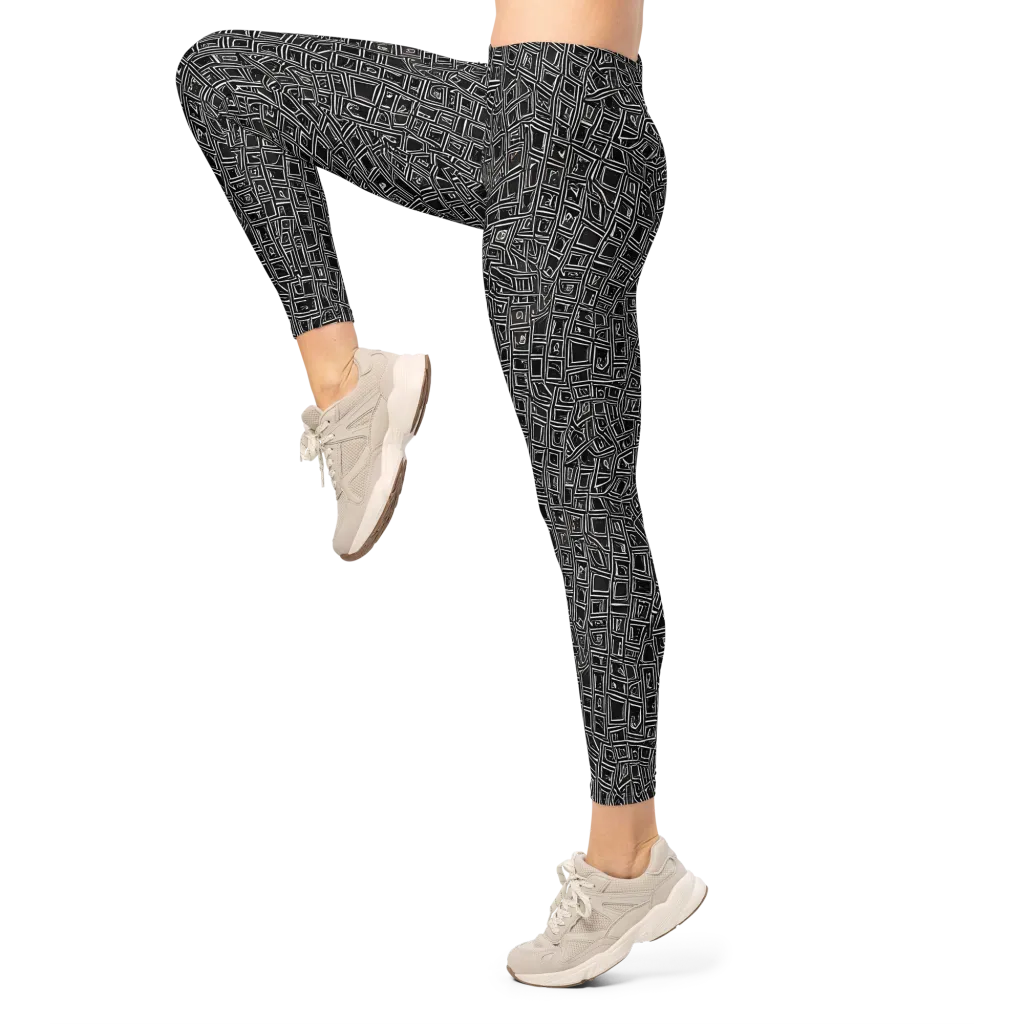 Noir Matrix on Leggings — Left