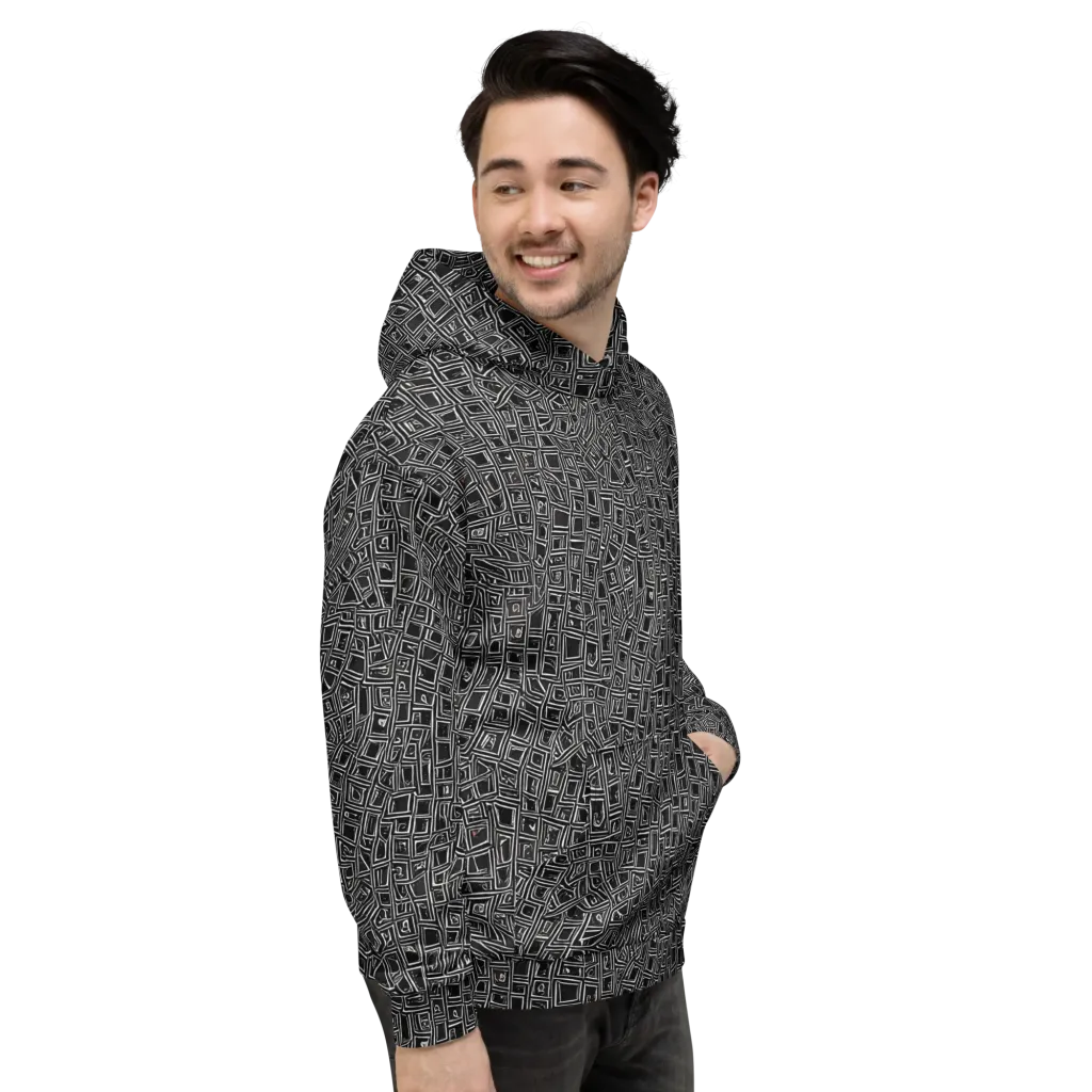 Noir Matrix on Hoodie — Right