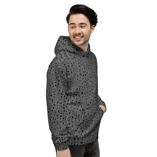 Noir Matrix on a Hoodie