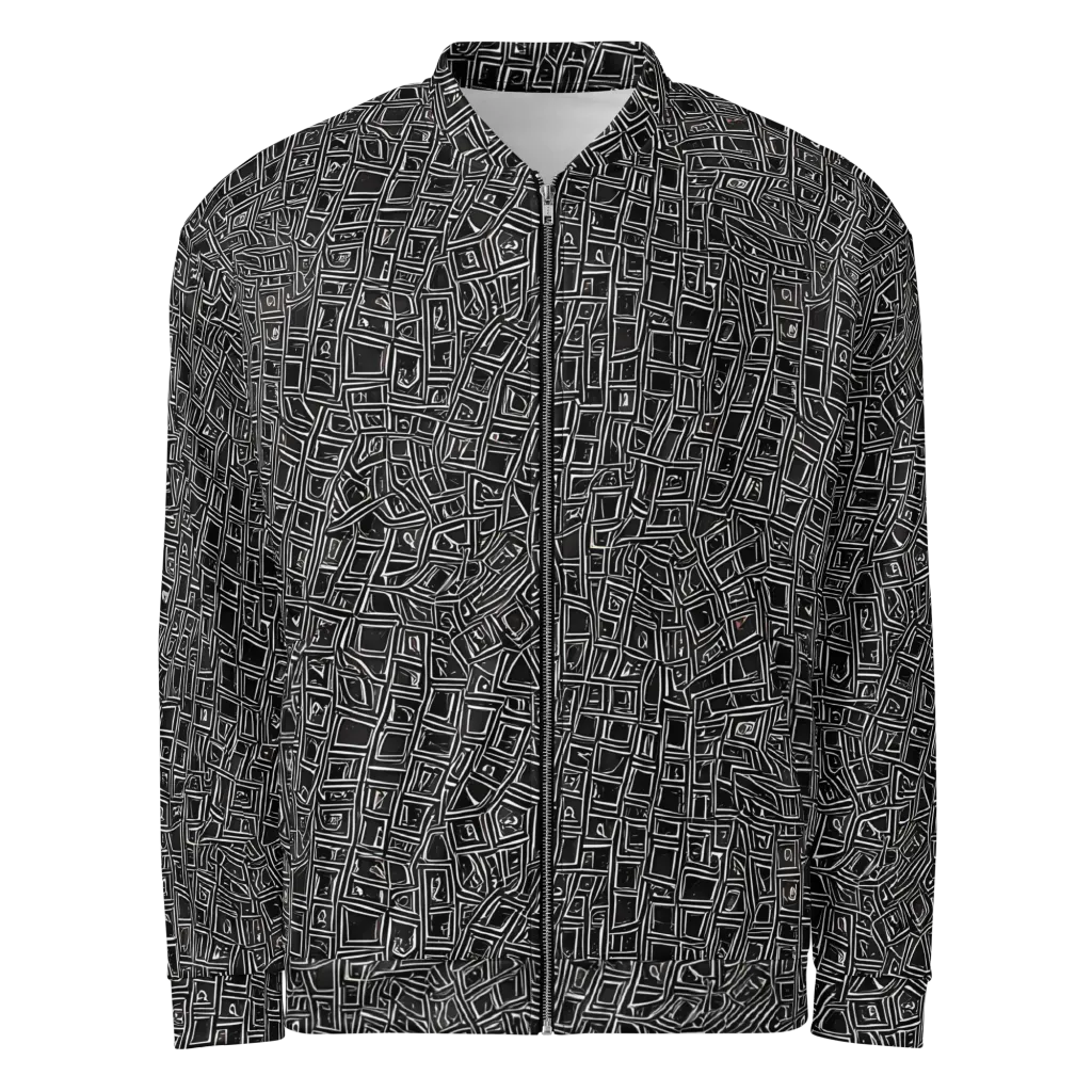 Noir Matrix on Bomber Jacket — Front