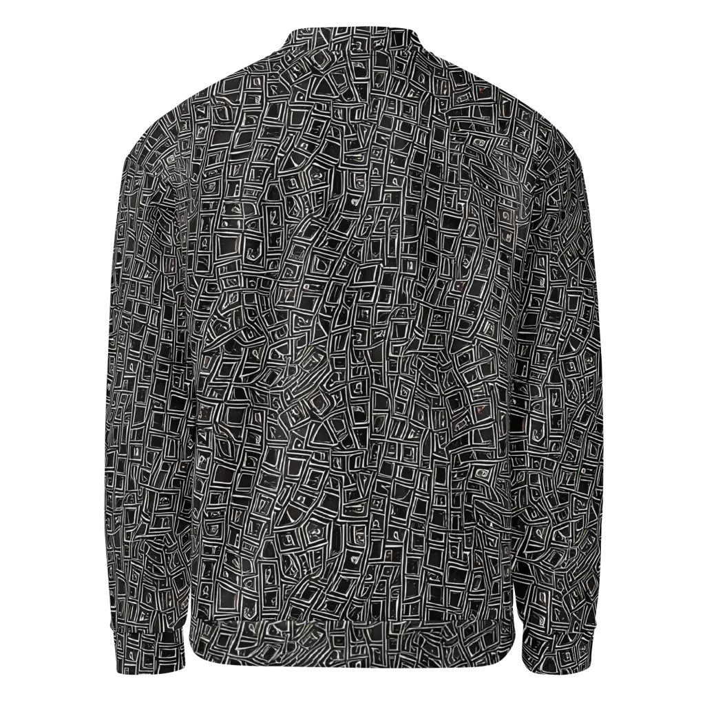 Noir Matrix on Bomber Jacket — Back