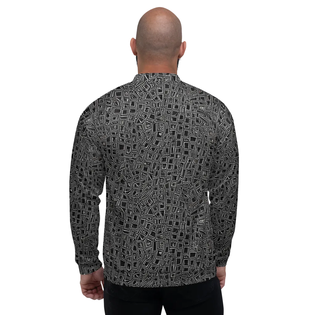 Noir Matrix on Bomber Jacket — Back