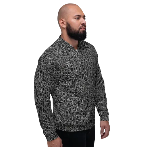 Noir Matrix on a Bomber Jacket
