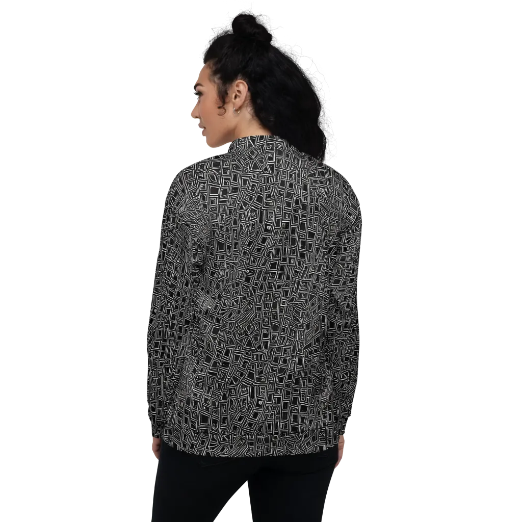 Noir Matrix on Bomber Jacket — Back