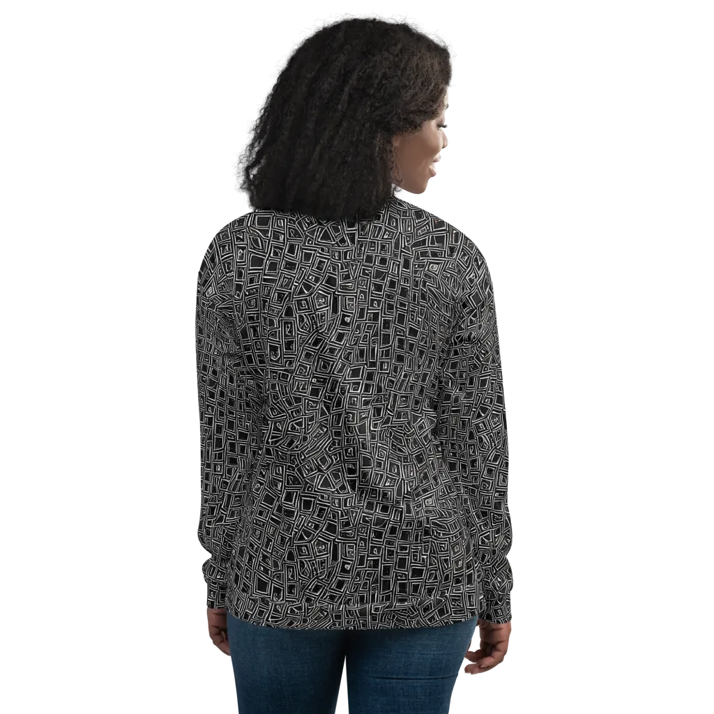 Noir Matrix on Bomber Jacket — Back